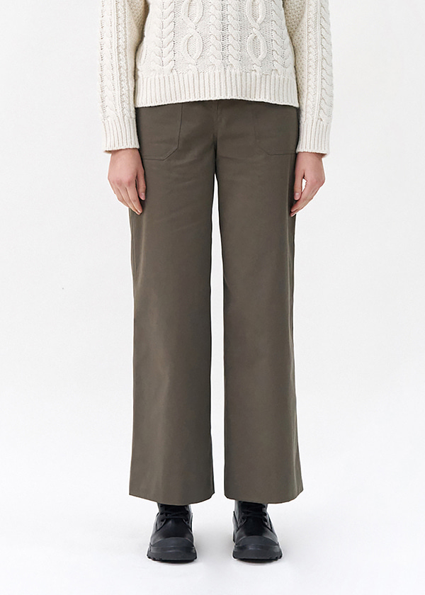 Fold Cotton Pants / Khaki